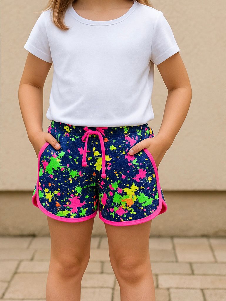 Pantaloni scurți colorați pentru copii – imprimeu vesel