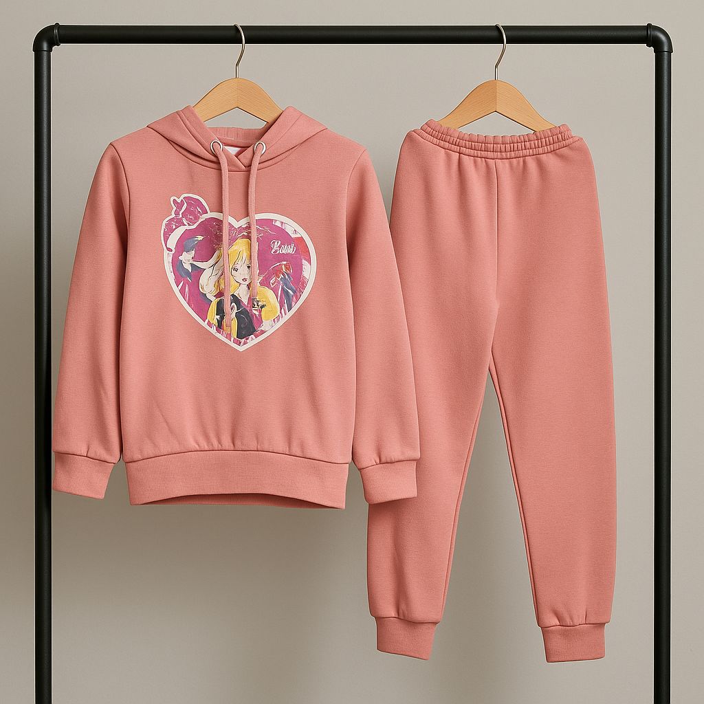 Trening roz cu imprimeu anime pentru fete – Blush Girl