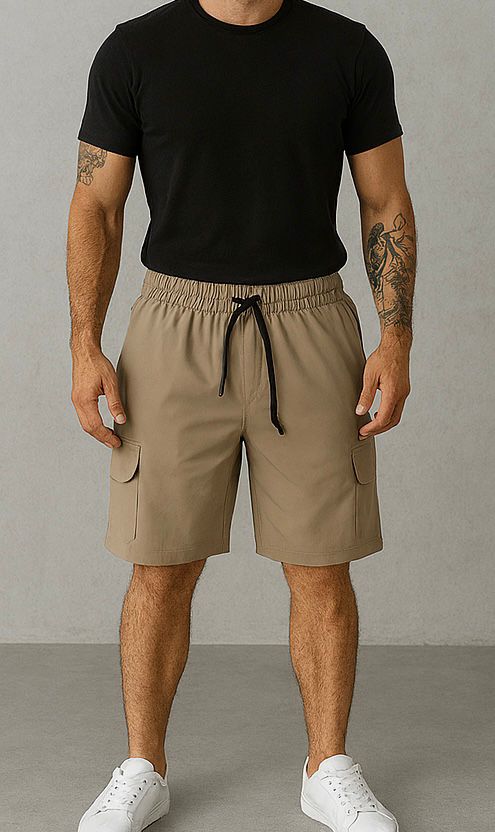 Pantaloni scurți cargo bej pentru bărbați – Urban Comfort
